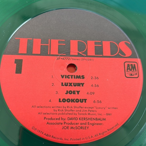 The Reds 1979 Promotional Green Vinyl LP - Picture 5 of 7